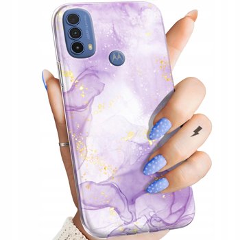 Etui Do Motorola Moto E30 / E40 Wzory Fioletowe Fiolet Kształty Obudowa - Hello Case