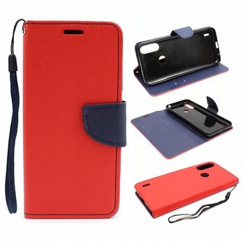 Etui do Motorola MOTO E7 Power E7i Power Fancy Diary czerwone Pokrowiec Obudowa Futerał Case - GSM-HURT