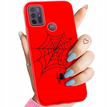 Etui Do Motorola Moto G10 Wzory Pająk Spider Pajęczyna Obudowa Pokrowiec - Hello Case