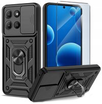 Etui do Motorola Moto G15 | G15 Power PANCERNE SLIDE RING CASE + SZKŁO 9H