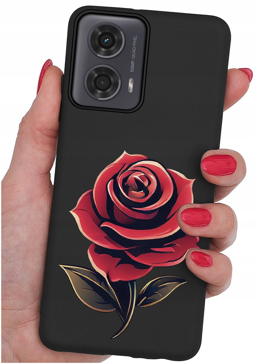 ILING Ragazza Cover Per Motorola Moto E14/Moto G24/G24 Power/Moto G04/G04S, Colorato Custodia Con Elegante Pattern Di Rose, Brillantini Strass, Ultrasottile Morbido Silicone TPU Antiurto Case, Blu