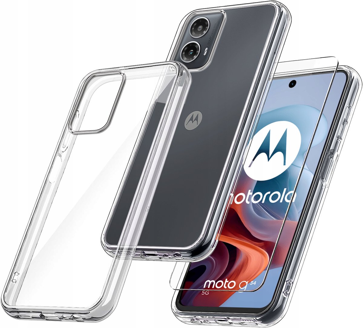 Étui Ceinture Holster Pour Motorola G34 5G - Faux Cuir Noir - Neuf Avec Emballage K-S-Trade