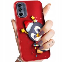 Etui Do Motorola Moto G62 5G Wzory Święta Christmas Mikołaj Pingwin Obudowa