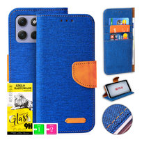 Etui do Motorola Moto G86 Obudowa CANVAS Case na Magnes Portfel + SZKŁO 9H FONNEO