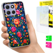 Etui do Motorola Moto G86 Power Obudowa FOTO Case Plecki Kwiaty + SZKŁO 9H