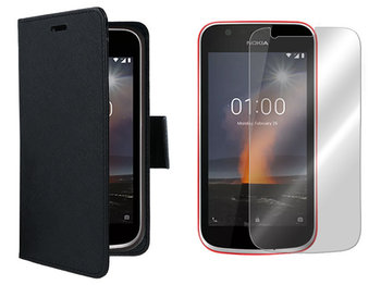 Etui do Nokia 1 pokrowiec Futerał Fancy + szkło 9H - VegaCom