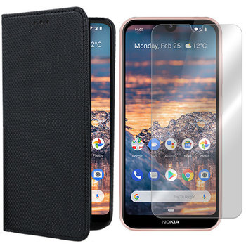 Etui do Nokia 4.2 Case pokrowiec Magnet + szkło 9H - VegaCom