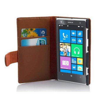 Etui Do Nokia Lumia 1020 w KAKAOWY BRĄZ Pokrowiec Portfel Ochronny Obudowa Case Cover Cadorabo - Cadorabo