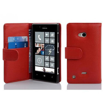 Etui Do Nokia Lumia 720 w PIEKŁA CZERWIEŃ Pokrowiec Portfel Case Cover Obudowa Cadorabo - Cadorabo