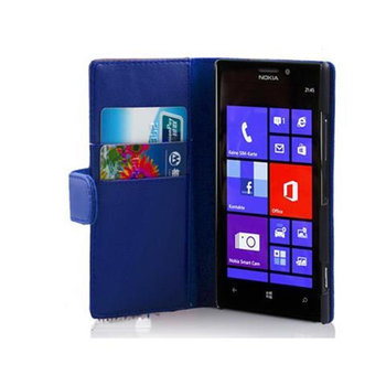 Etui Do Nokia Lumia 925 w BŁYSZCZĄCY NIEBIESKI Pokrowiec Portfel Ochronny Obudowa Case Cover Cadorabo - Cadorabo