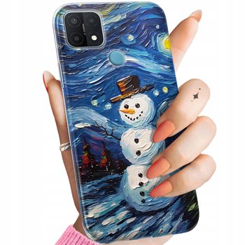 Etui Do Oppo A15 / A15S Wzory Bałwan Zima Śnieg Obudowa Pokrowiec Case - Hello Case
