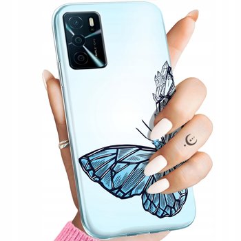 Etui Do Oppo A16 / A16S Wzory Motyle Butterfly Barwne Obudowa Pokrowiec - Hello Case