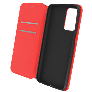Etui do Oppo A16 i A16s z funkcją portfela z klapką Obsługa wideo - czerwone - Avizar