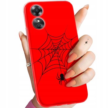 Etui Do Oppo A17 Wzory Pająk Spider Pajęczyna Obudowa Pokrowiec Case - Hello Case