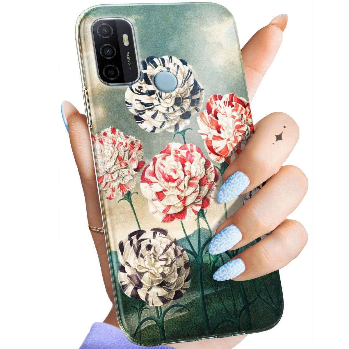 Custodia Per Oppo A53 2020 - A53S Con Design Campo Di Calcio | Cover Morbida In Gel TPU Trasparente Con Pallone, Antigraffio - 3