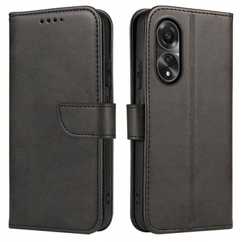 Etui do Oppo A78 4G Skórzane SKIN CASE + Szkło 9H - Krainagsm