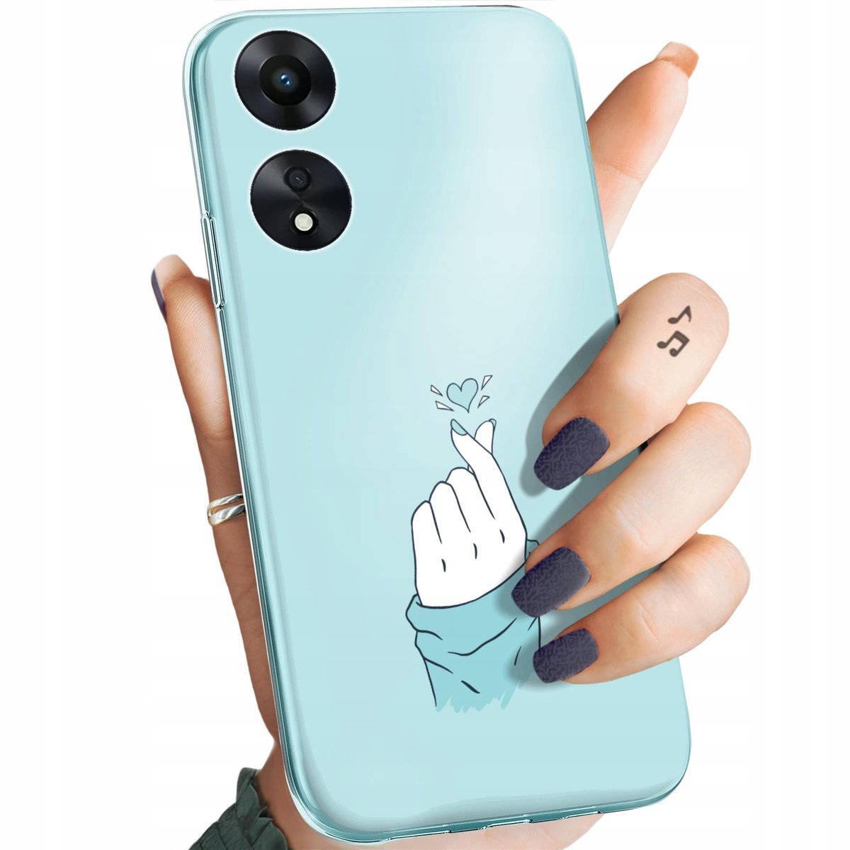 Etui Do Oppo A78 5G / A58 5G Wzory Niebieskie Blue Blau Obudowa ...