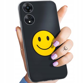 Etui Do Oppo A78 5G / A58 5G Wzory Uśmiech Smile Emoji Obudowa Pokrowiec - Hello Case