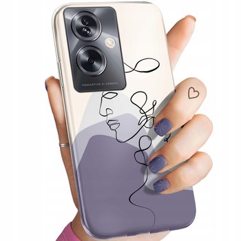 ETUI DO OPPO A79 5G WZORY CONTINUOUS LINE-ART KRESKA LINIE OBUDOWA CASE - Hello Case