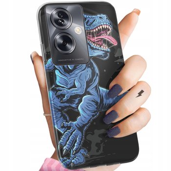 ETUI DO OPPO A79 5G WZORY DINOZAURY REPTILIA PREHISTORYCZNE OBUDOWA CASE - Hello Case