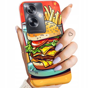 ETUI DO OPPO A79 5G WZORY HAMBURGER BURGERY FAST-FOOD JEDZENIE OBUDOWA CASE - Hello Case