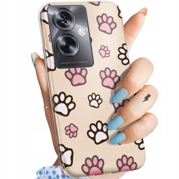 ETUI DO OPPO A79 5G WZORY ŁAPKI ŚLADY ŁAPA STOPA OBUDOWA POKROWIEC CASE - Hello Case