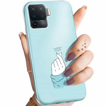 Etui Do Oppo Reno 5 Lite Wzory Niebieskie Blue Blau Obudowa Pokrowiec Case - Hello Case