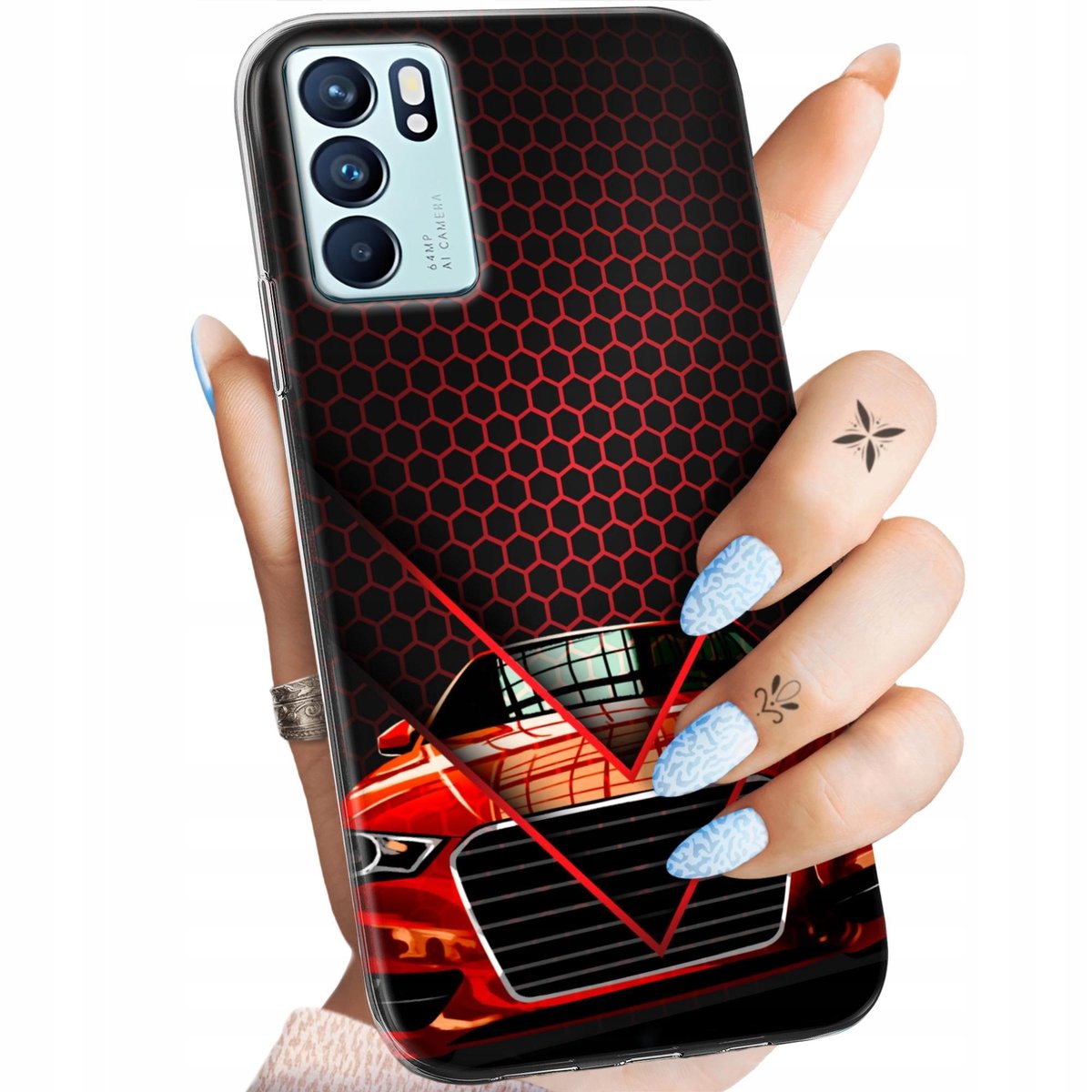 Etui Do Oppo Reno G Wzory Auto Motor Pojazdy Samochody Obudowa