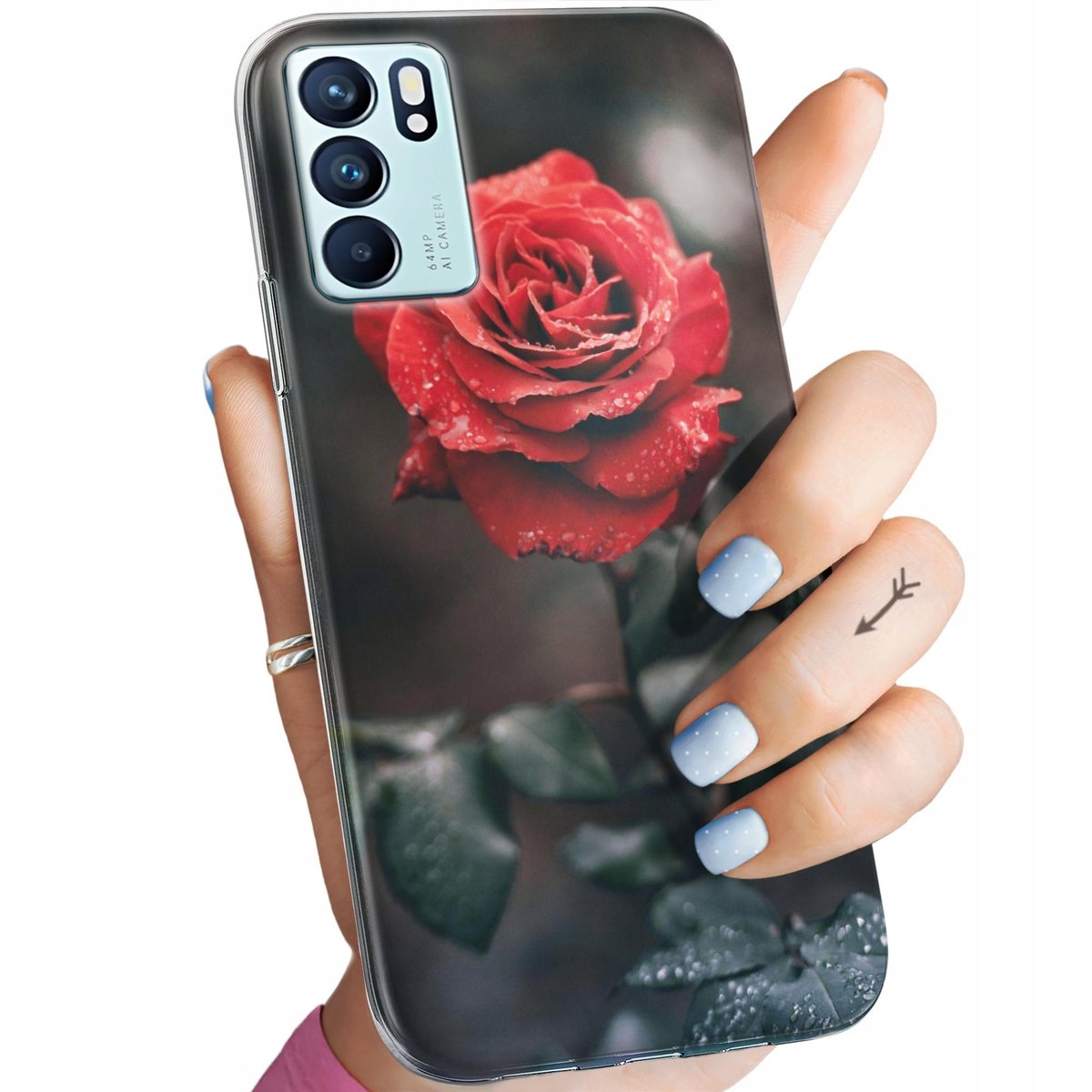 Etui Do Oppo Reno 6 5G Wzory Róża Z Różą Rose Obudowa Pokrowiec Case Oppo Sklep EMPIK COM