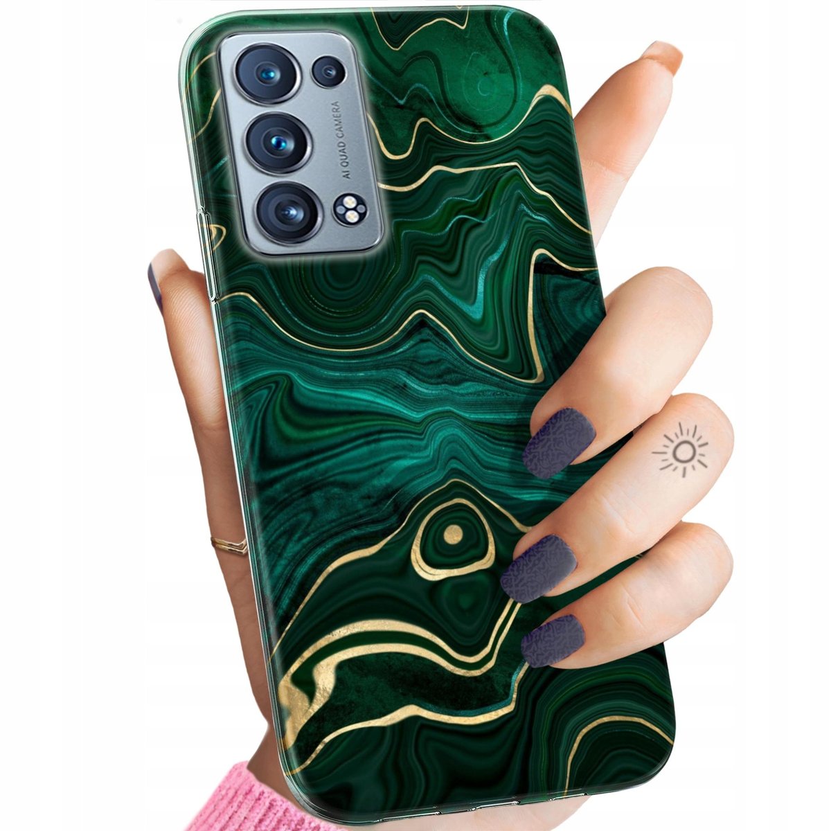 FMPCUON Cover per Oppo Reno 6 5G Flip Caso Premium Portafoglio Custodia