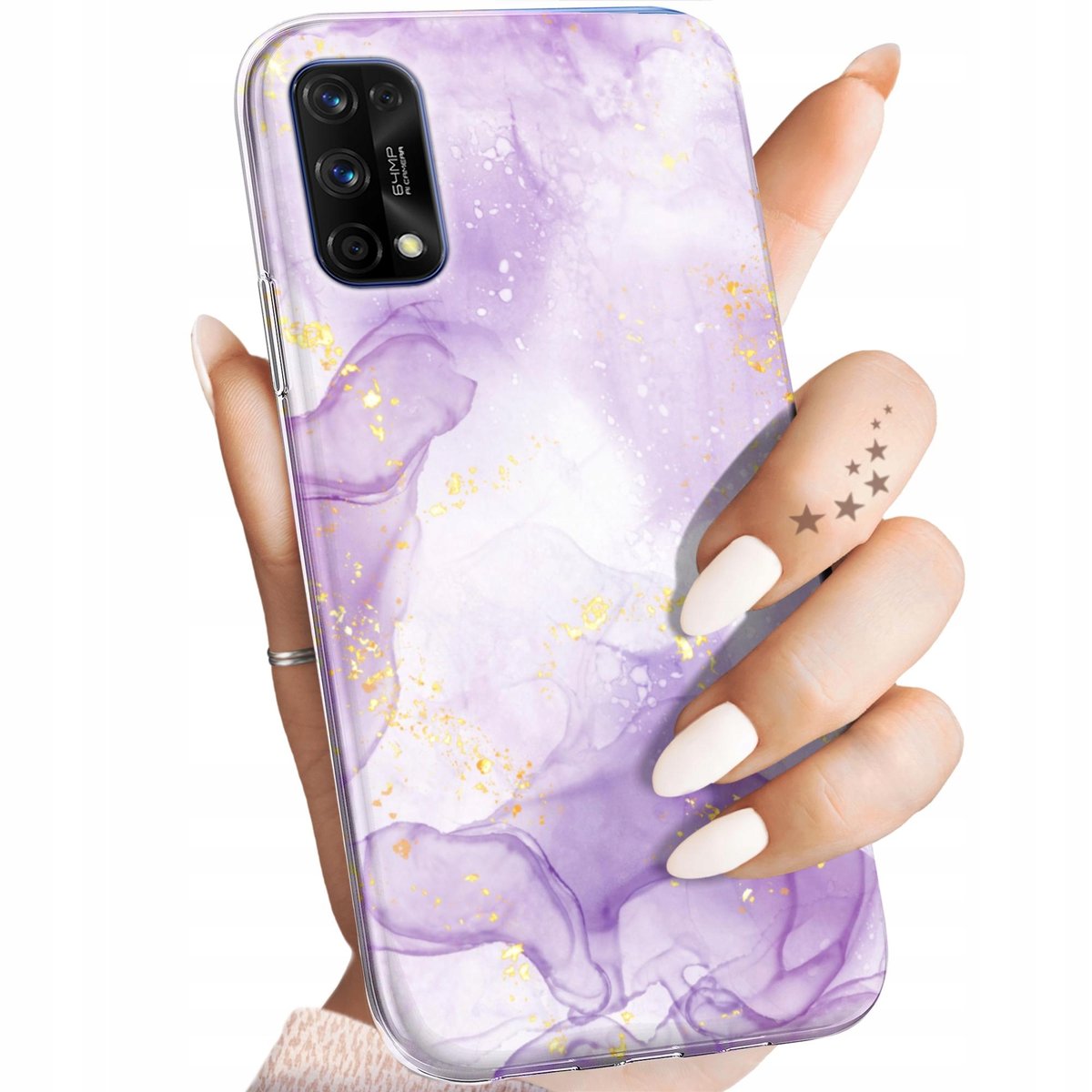 Etui Do Realme 7 Pro Wzory Fioletowe Fiolet Kształty Obudowa Pokrowiec Case Realme Sklep