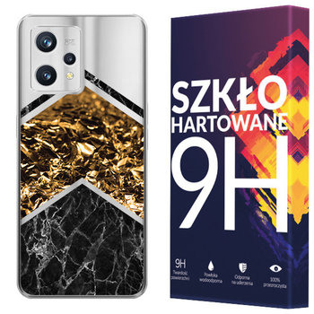 Etui Do Realme 9 5G Pokrowiec Marmur + Szkło 9H - Kreatui