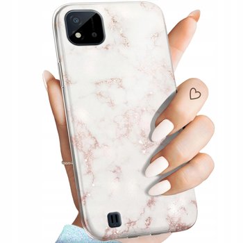 Etui Do Realme C11 2021 / C20 Wzory Białe Kamień Kształty Obudowa Case - Hello Case