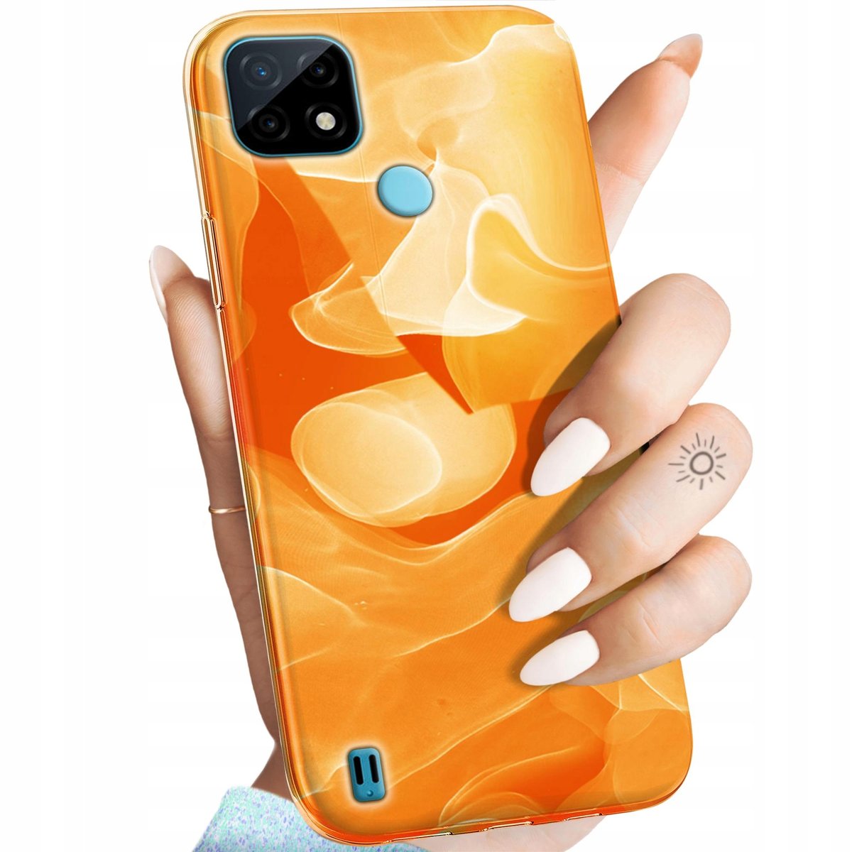 ETUI DO REALME C21 WZORY POMARAŃCZOWE POMARAŃCZE ORANGE OBUDOWA ...