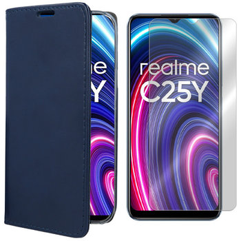 ETUI DO REALME C25Y POKROWIEC MAGNETIC + SZKŁO 9H - VegaCom