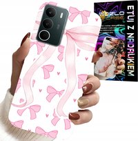 ETUI DO REALME C71 4G - RÓŻOWE WSTAZKI WSTĄZKA MODNE WZORY CASE WORLD CASE