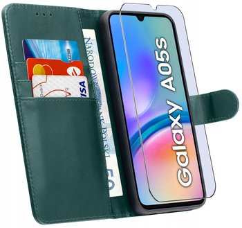 ETUI do Samsung A05s| SKÓRZANE PORTFEL BOOK TOKRA CASE CLASSIC + SZKŁO - Krainagsm