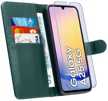 ETUI do Samsung A25 5G | SKÓRZANE PORTFEL BOOK TOKRA CASE CLASSIC + SZKŁO - Krainagsm