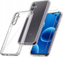 Etui do Samsung A26 5G WZMACNIANE SILIKONOWE PRZEZROCZYSTE + Szkło 9H Krainagsm
