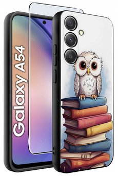 ETUI do Samsung A54 5G WZORY | SILIKONOWE MATT CASE + SZKŁO 9H - Krainagsm