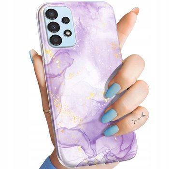 Etui Do Samsung Galaxy A13 4G Wzory Fioletowe Fiolet Kształty Obudowa Case - Hello Case