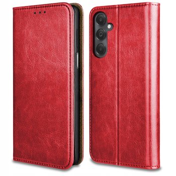 Etui do Samsung Galaxy A15 4G | A15 5G SKÓRZANE PORTFEL MAGNETYCZNE + SZKŁO - Krainagsm