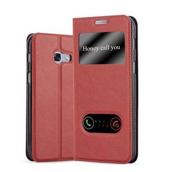 Etui Do Samsung Galaxy A3 2017 w CZERWONY SZAFRAN Pokrowiec Obudowa Case Cover Portfel Ochronny Cadorabo - Cadorabo