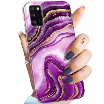Etui Do Samsung Galaxy A41 Wzory Różowy Marmur Purpura Róż Marmur Obudowa - Hello Case