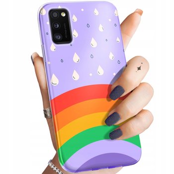 Etui Do Samsung Galaxy A41 Wzory Tęcza Rainbow Obudowa Pokrowiec Case - Hello Case