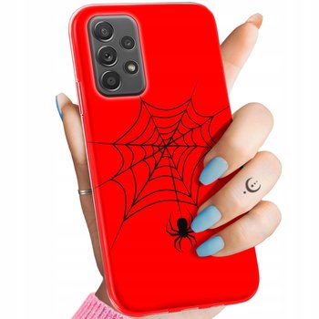 Etui Do Samsung Galaxy A52 5G Wzory Pająk Spider Pajęczyna Obudowa Case - Hello Case