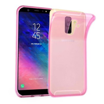 Etui Do Samsung Galaxy A6 PLUS 2018 Pokrowiec w PRZEZROCZYSTY RÓŻOWY Obudowa Ochronny TPU Silikon Case Cover Cadorabo - Cadorabo