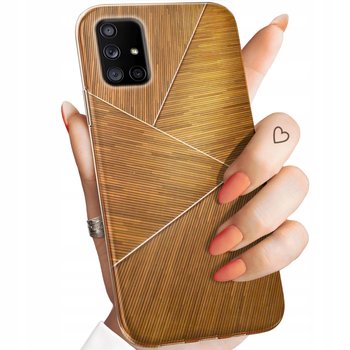 Etui Do Samsung Galaxy A71 5G Wzory Brązowe Drewniane Brown Obudowa Case - Hello Case