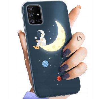 Etui Do Samsung Galaxy A71 5G Wzory Księżyc Gwiazdy Kosmos Planety Obudowa - Hello Case