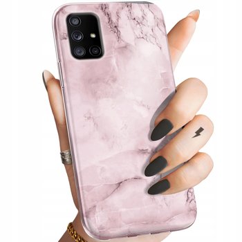 Etui Do Samsung Galaxy A71 5G Wzory Różowe Golden Rose Pudrowy Róż Obudowa - Hello Case